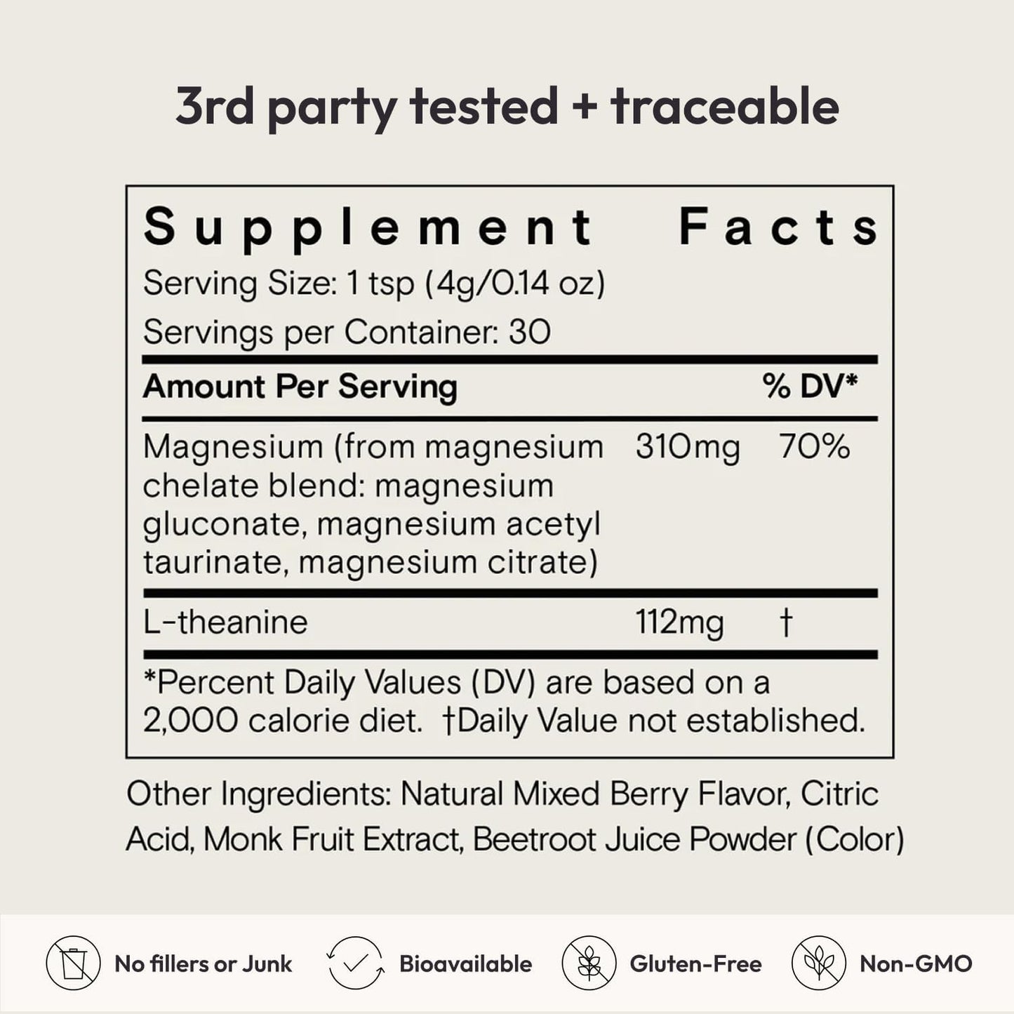 Moon Juice, Magnesi-Om Magnesium Powder, Relaxation, Berry, 4.2oz